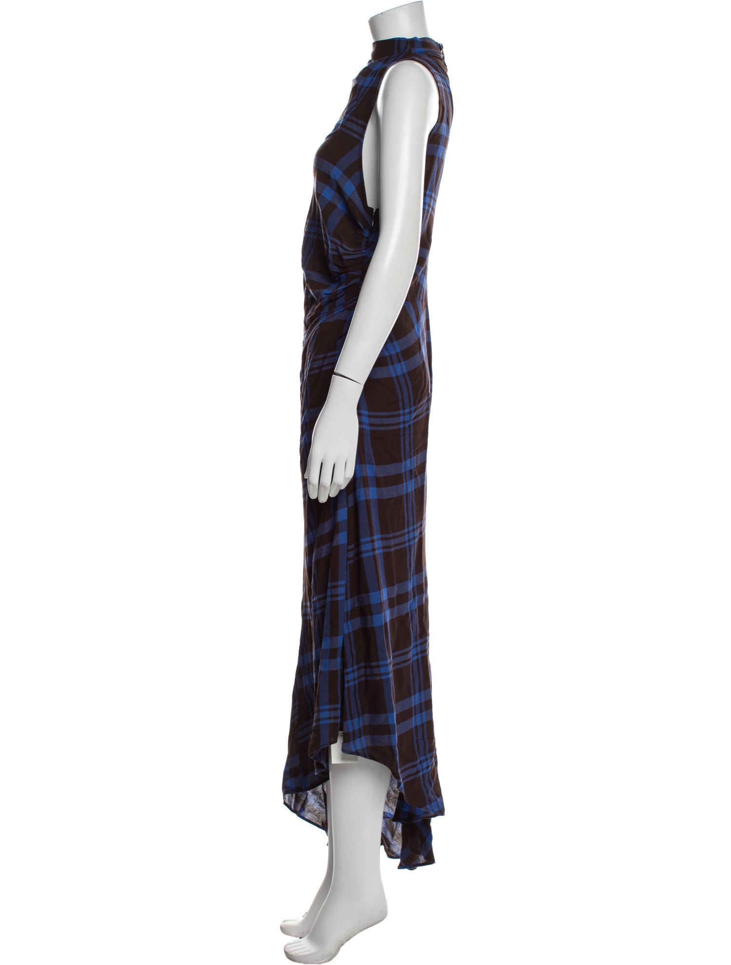 A.L.C. Plaid Print Long Dress