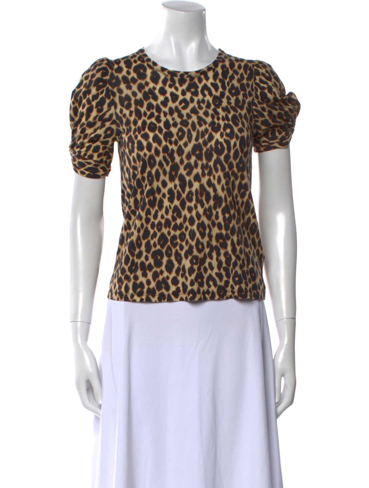 A.L.C. Animal Print Crew Neck T-Shirt