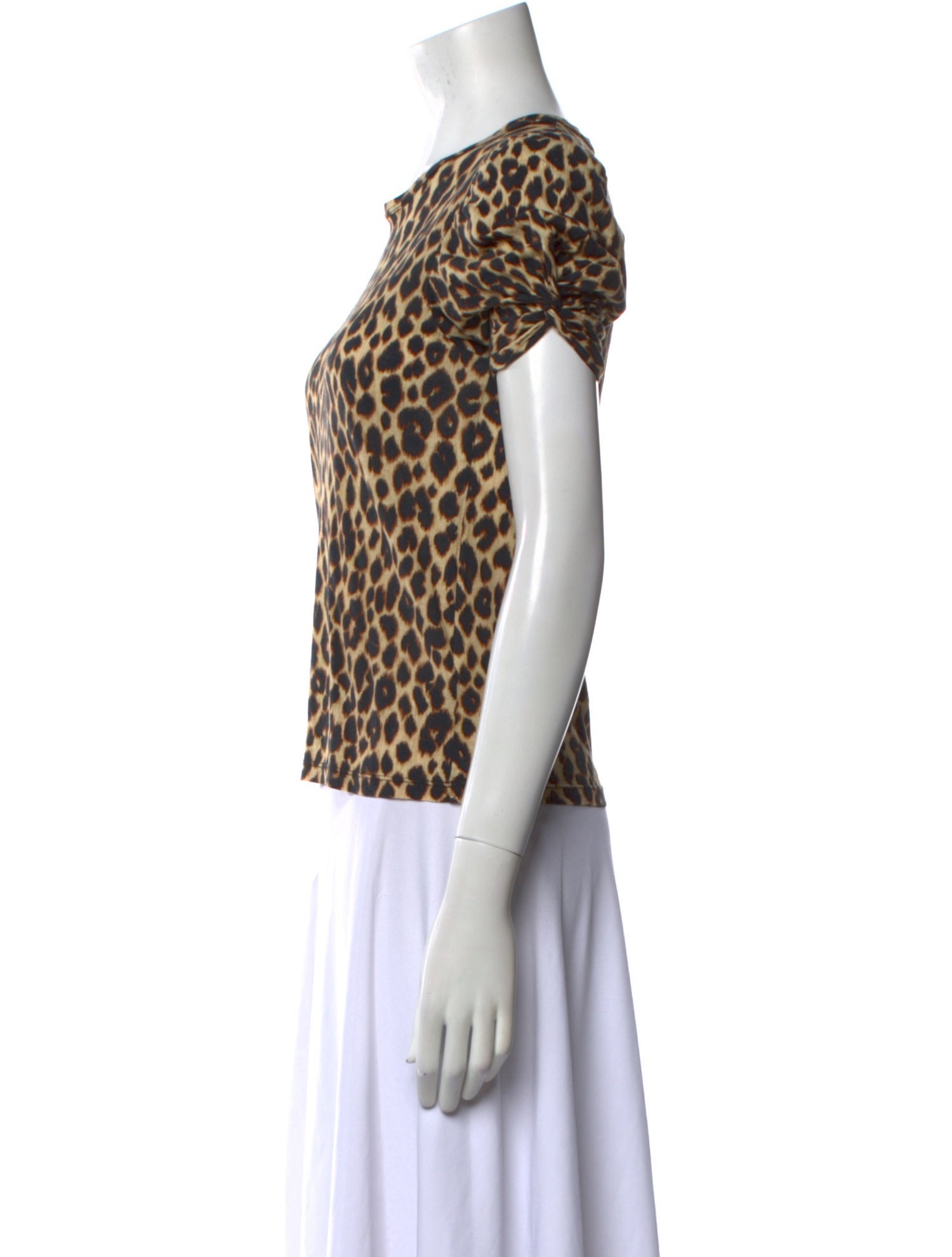 A.L.C. Animal Print Crew Neck T-Shirt