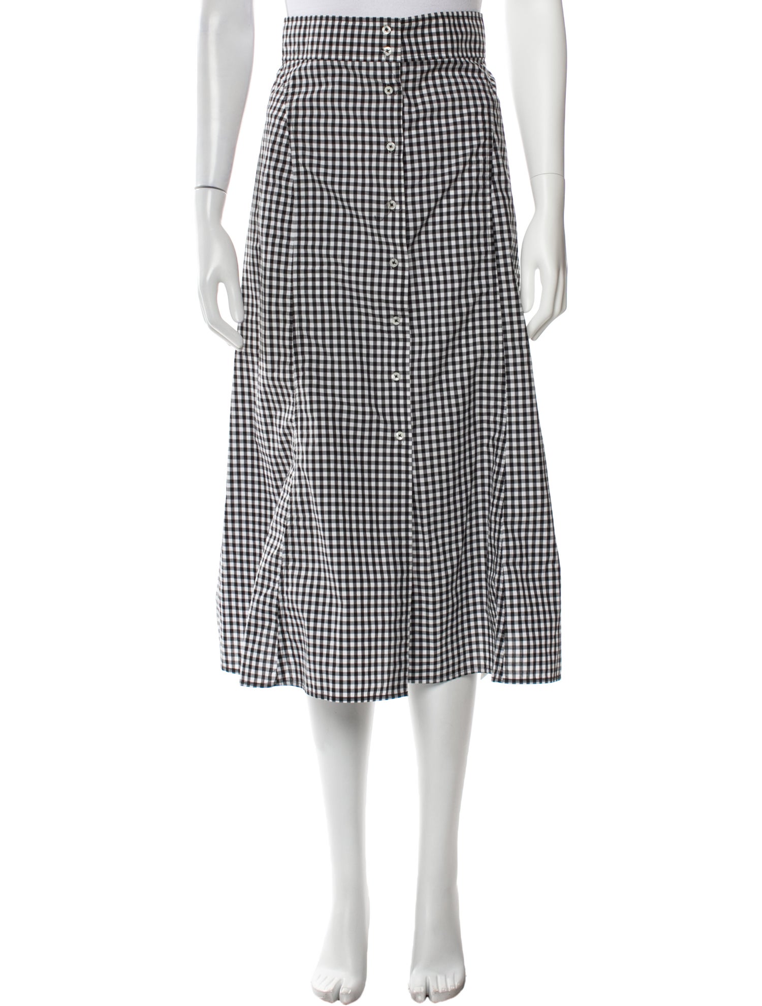 A.L.C. Plaid Print Midi Length Skirt