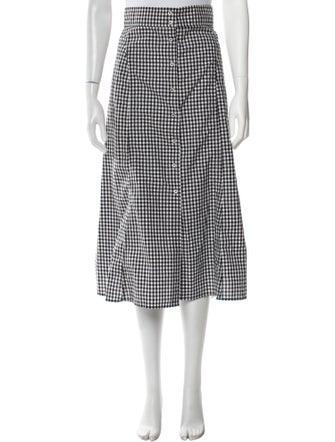 A.L.C. Plaid Print Midi Length Skirt