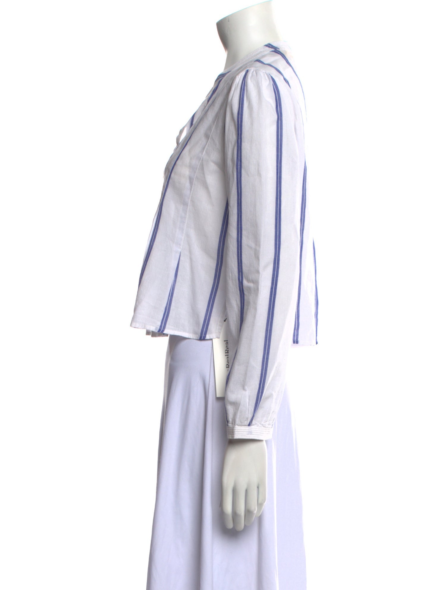 A.L.C. Striped V-Neck Crop Top