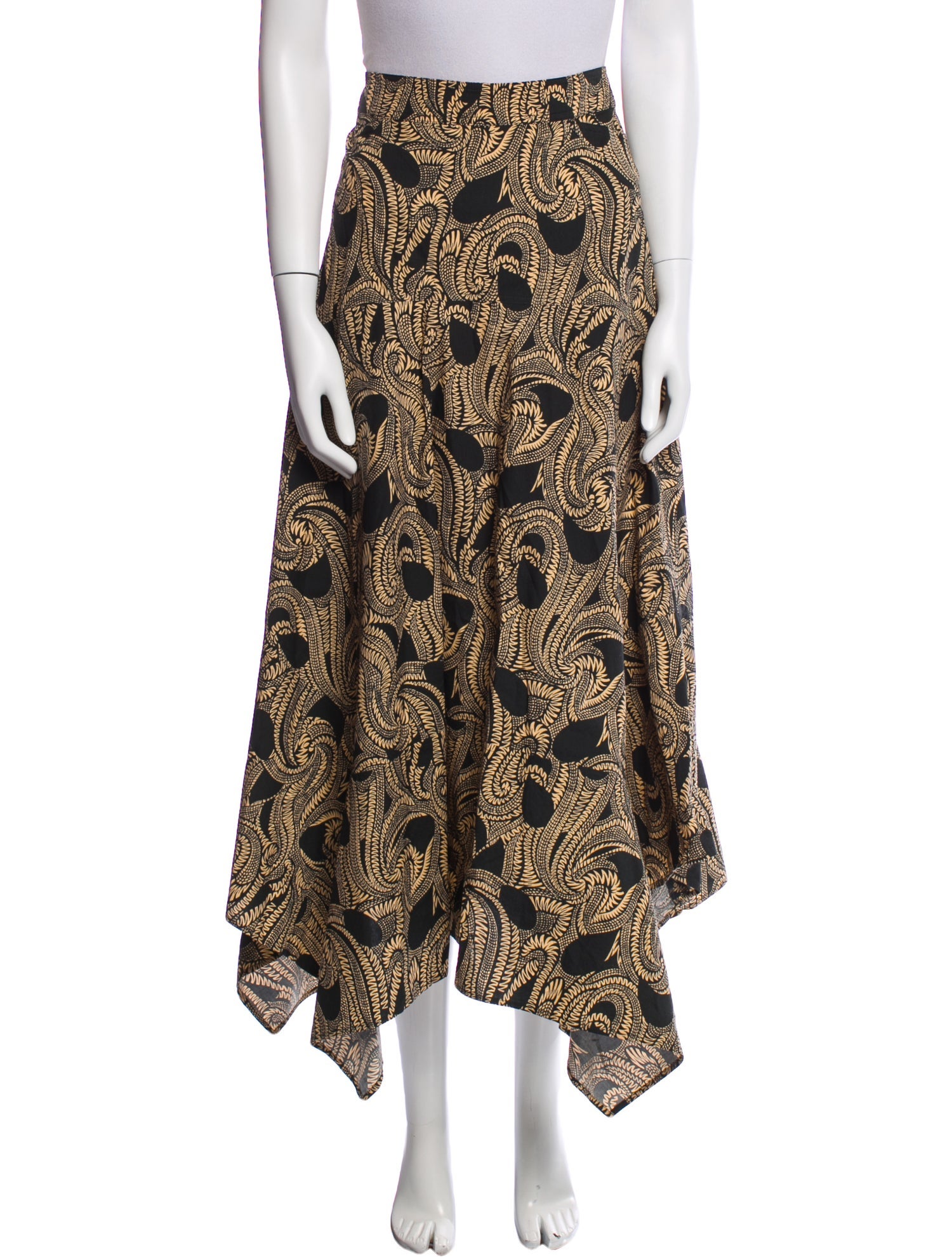 A.L.C. Paisley Print Midi Length Skirt