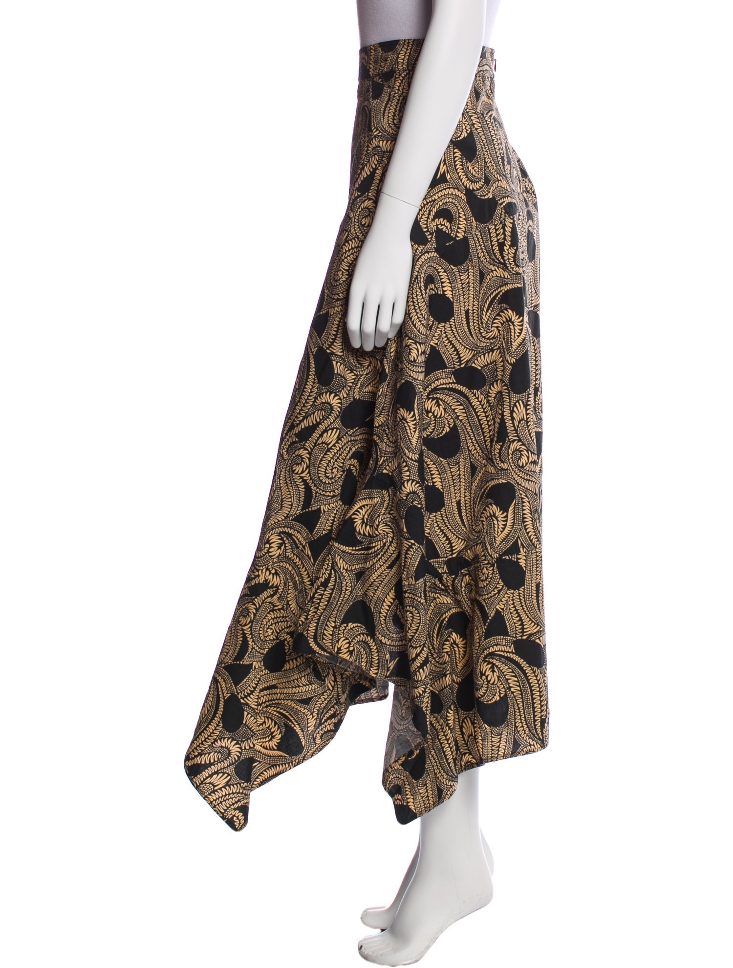 A.L.C. Paisley Print Midi Length Skirt