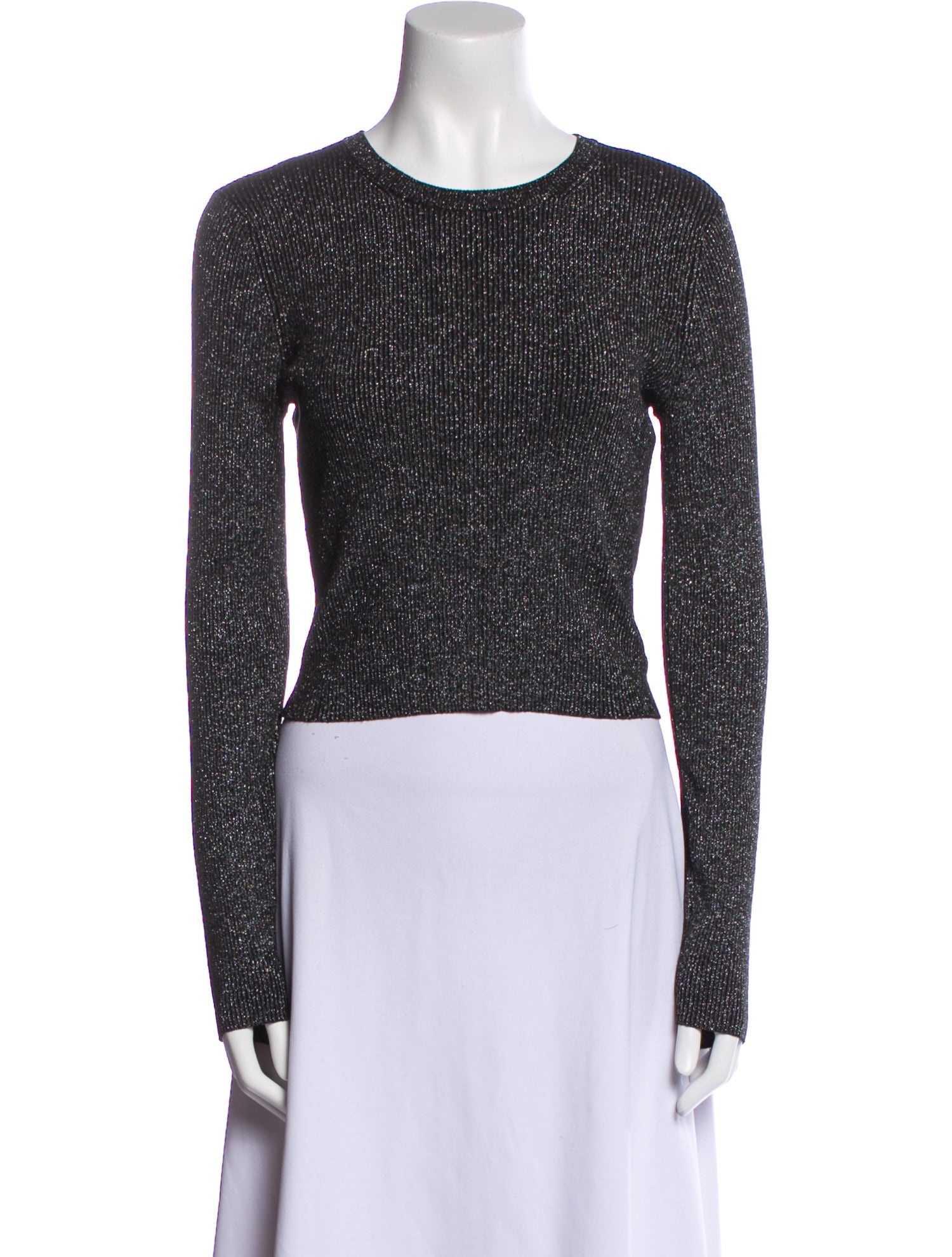 A.L.C. Merino Wool Crew Neck Crop Top