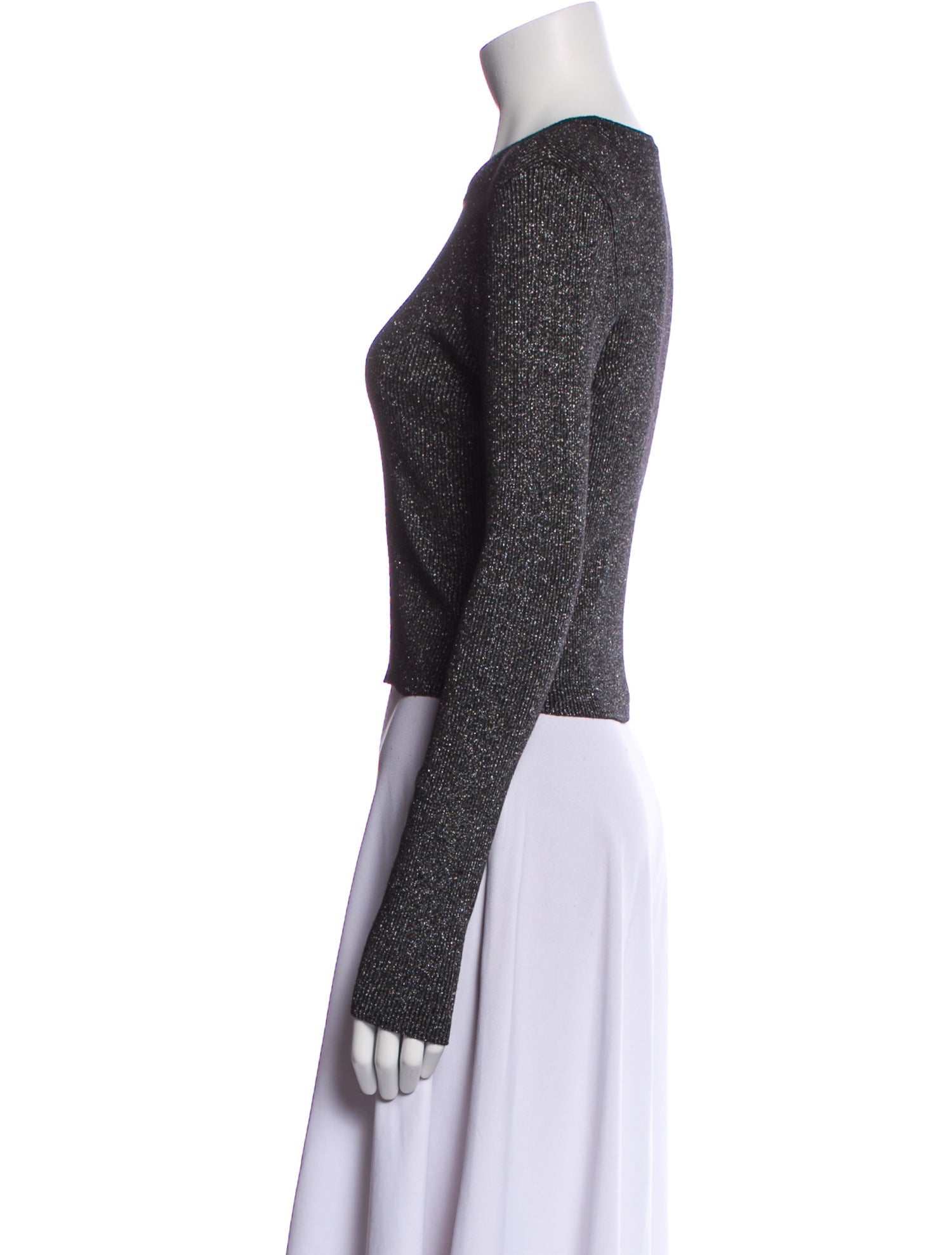 A.L.C. Merino Wool Crew Neck Crop Top