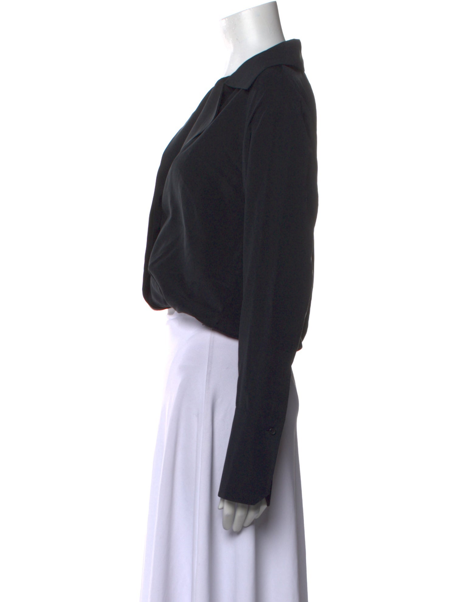 A.L.C. Silk V-Neck Crop Top