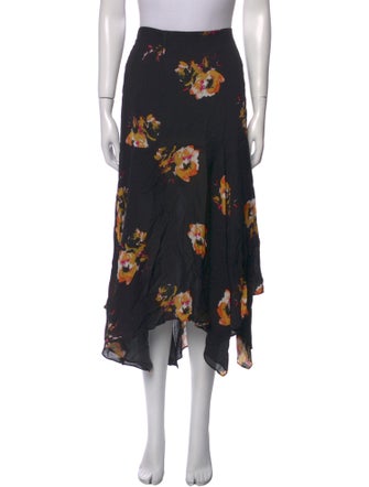 A.L.C. Silk Midi Length Skirt