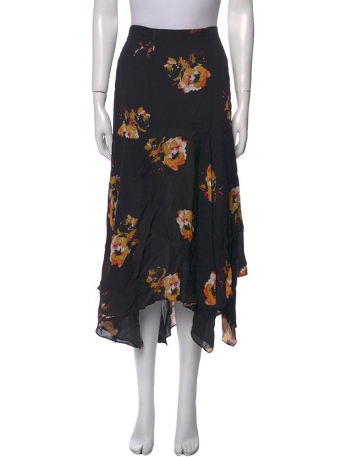 A.L.C. Silk Midi Length Skirt