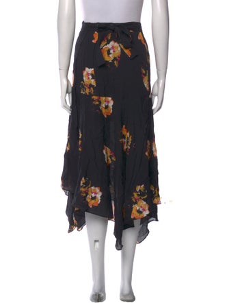 A.L.C. Silk Midi Length Skirt