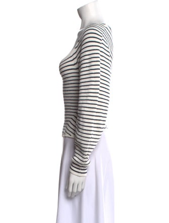 A.L.C. Striped Square Neckline Sweater