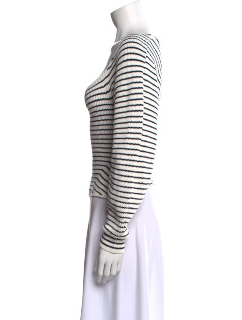 A.L.C. Striped Square Neckline Sweater