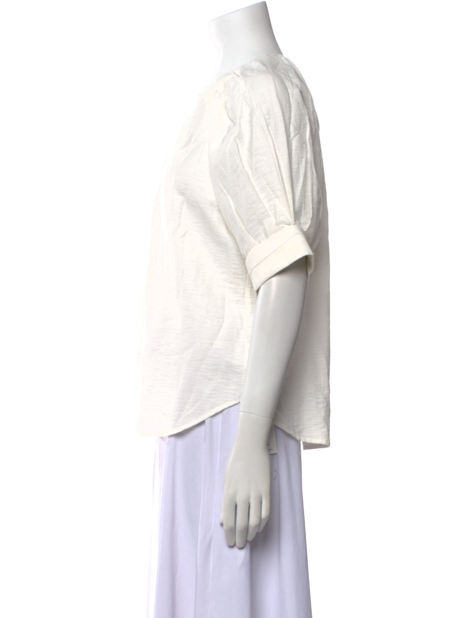 A.L.C. Crew Neck Three-Quarter Sleeve Top