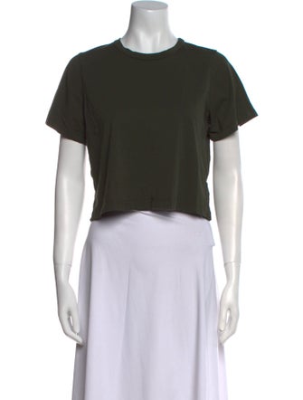 A.L.C. Crew Neck Short Sleeve Crop Top