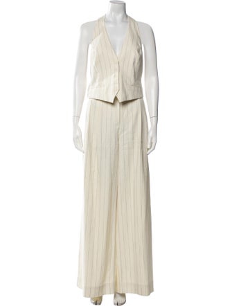 A.L.C. Striped Pleated Accents Pant Set