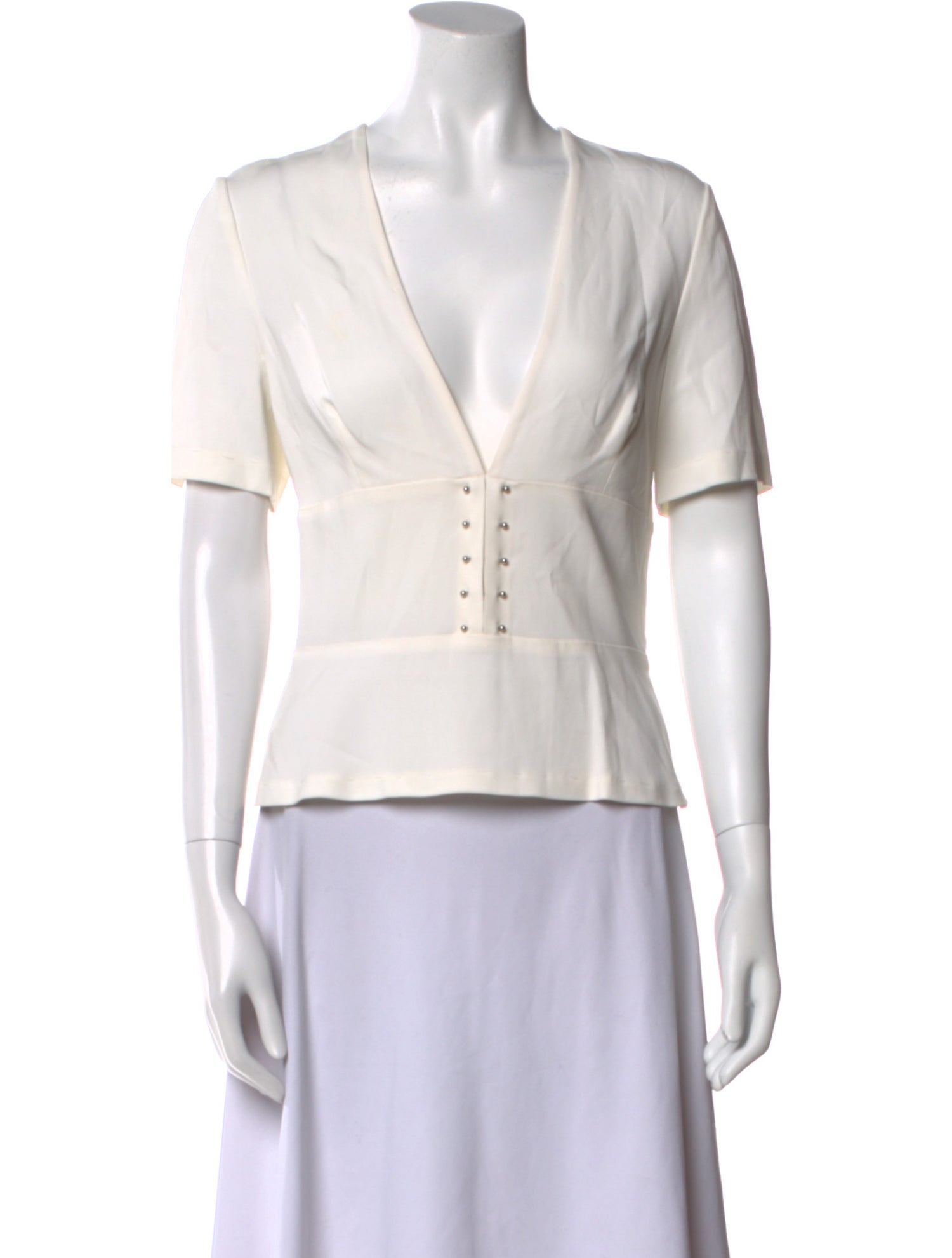 A.L.C. V-Neck Short Sleeve Top