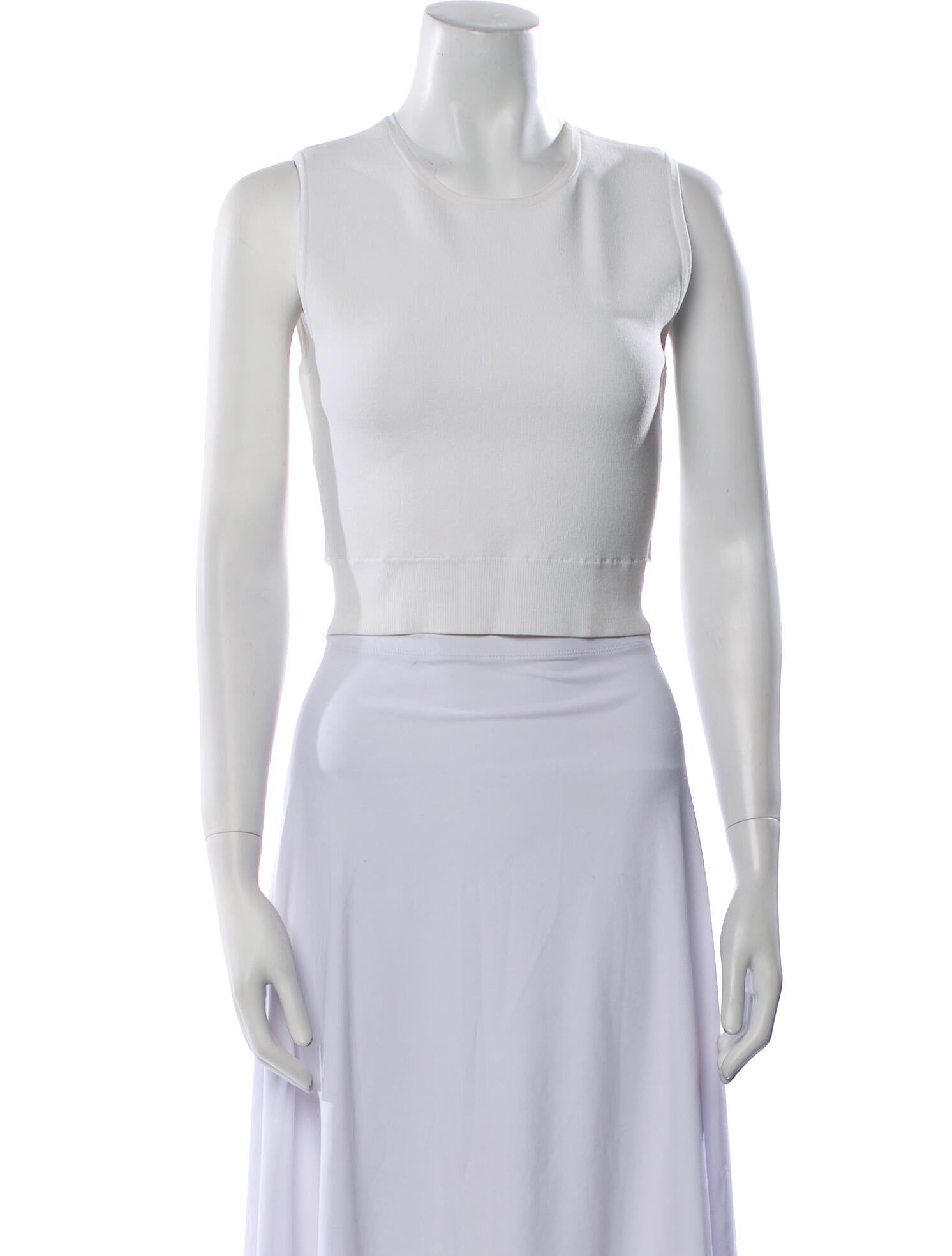 A.L.C. Crew Neck Sleeveless Crop Top