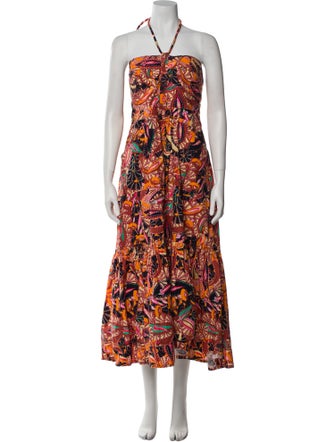 A.L.C. Printed Midi Length Dress