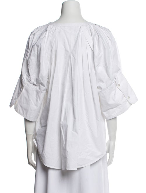 A.L.C. V-Neck Three-Quarter Sleeve Button-Up Top