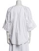 A.L.C. V-Neck Three-Quarter Sleeve Button-Up Top