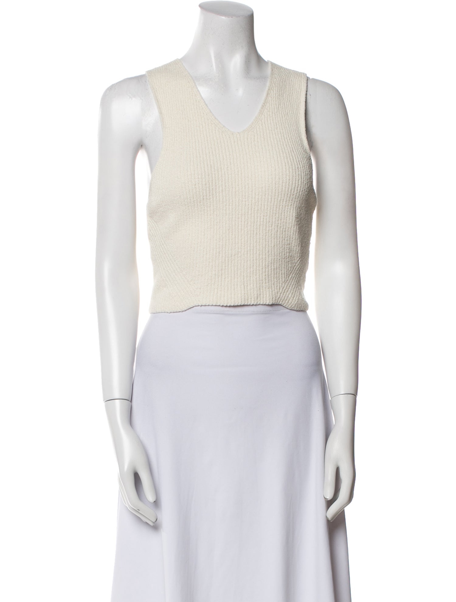 A.L.C. V-Neck Sleeveless Crop Top