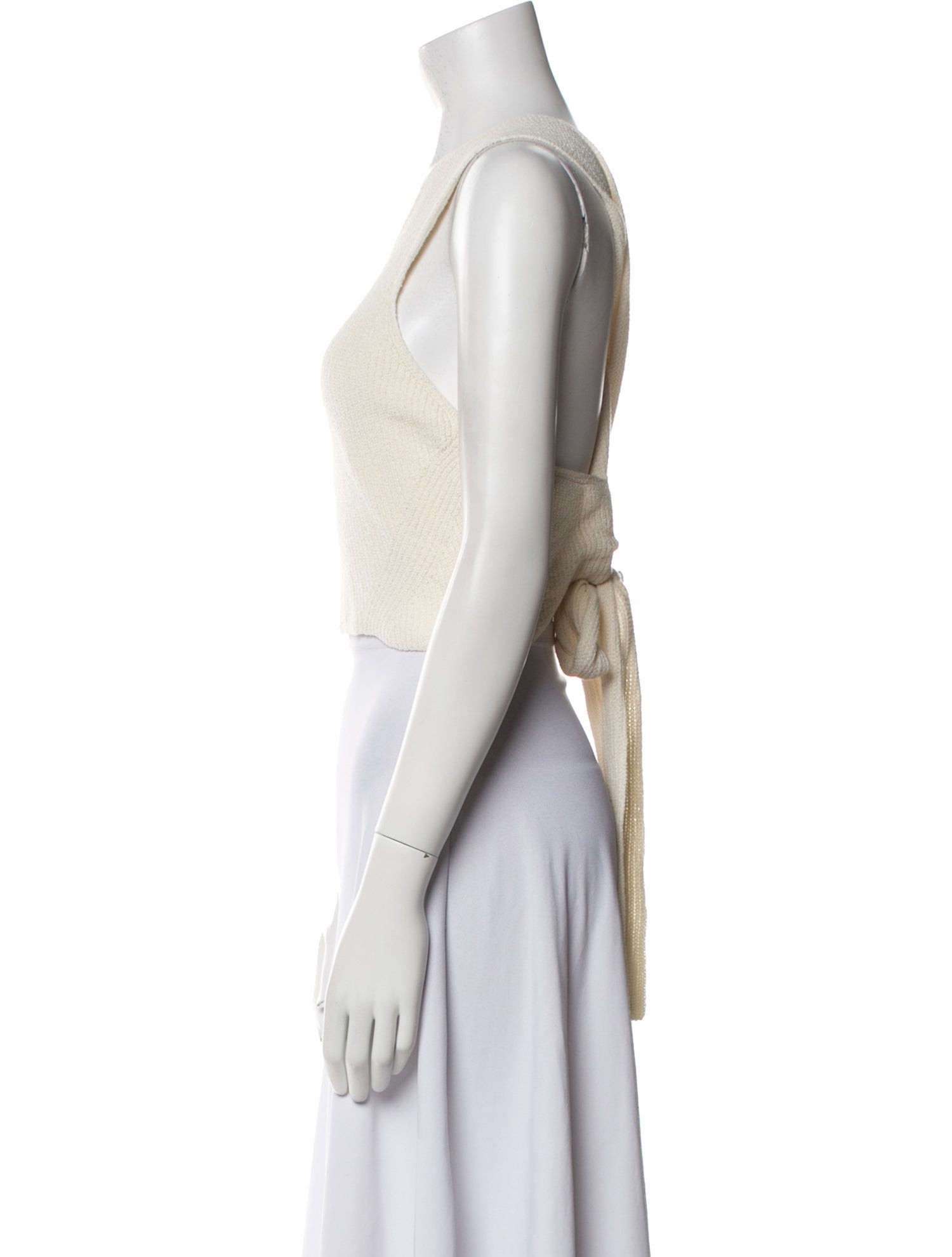 A.L.C. V-Neck Sleeveless Crop Top