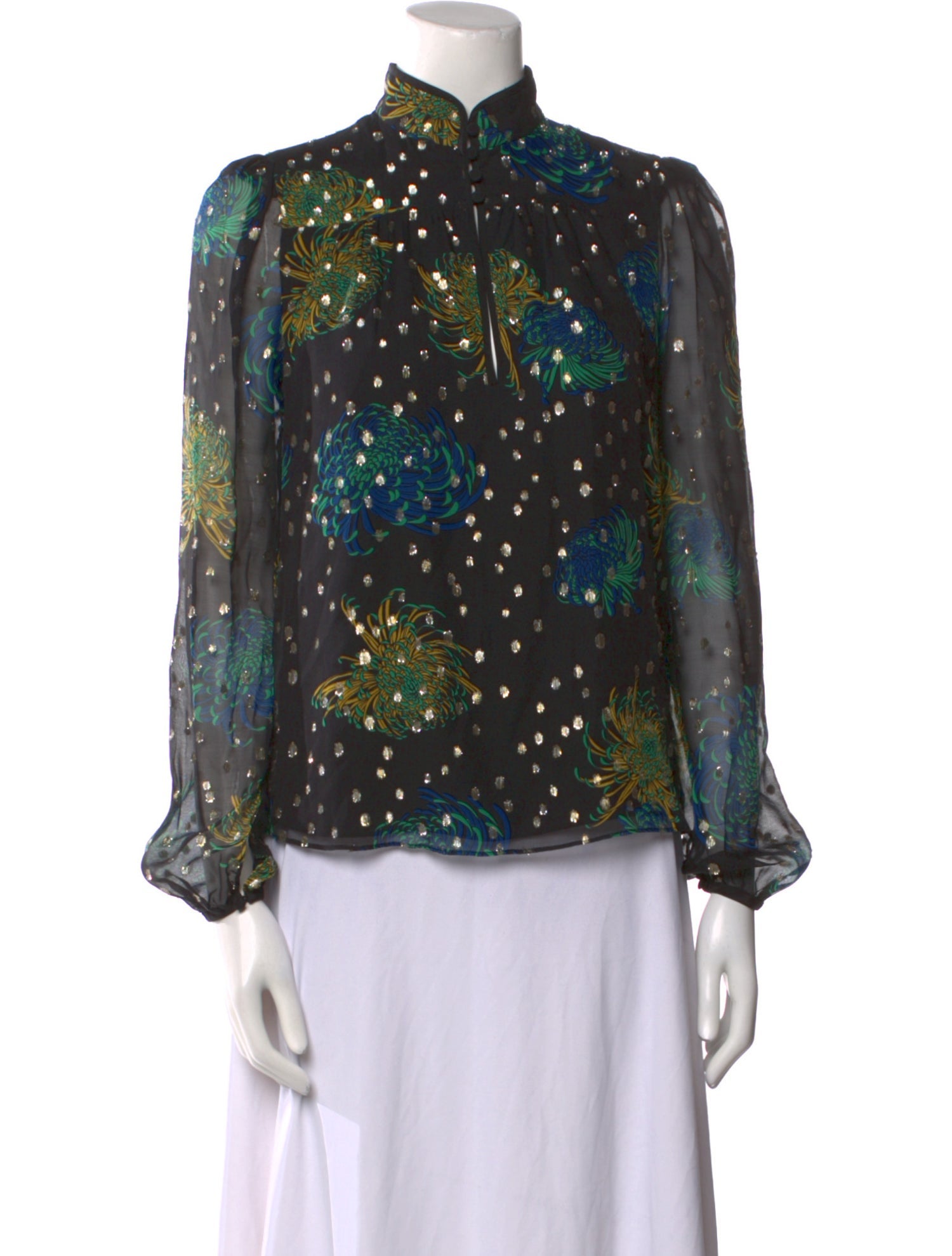 A.L.C. Silk Printed Blouse