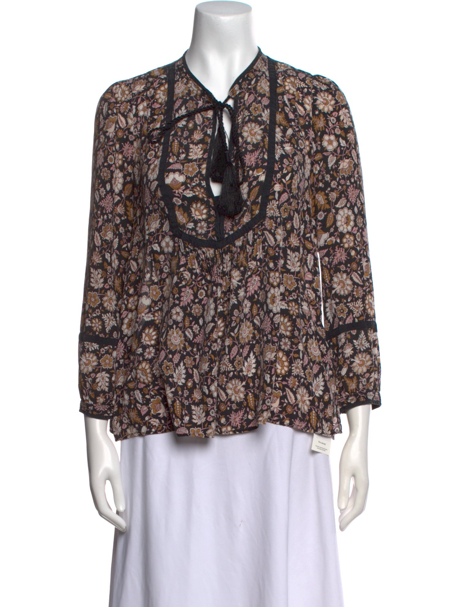A.L.C. Silk Floral Print Blouse