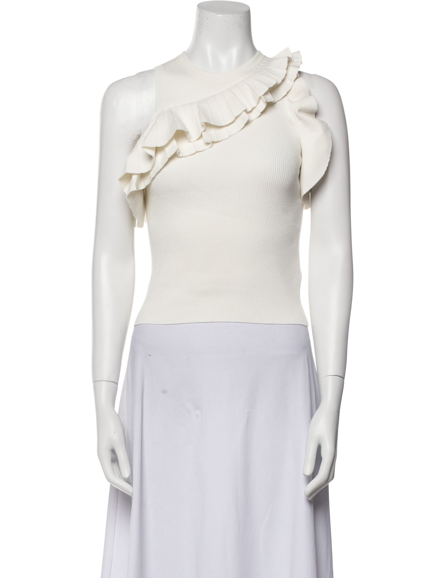 A.L.C. One-Shoulder Sleeveless Crop Top