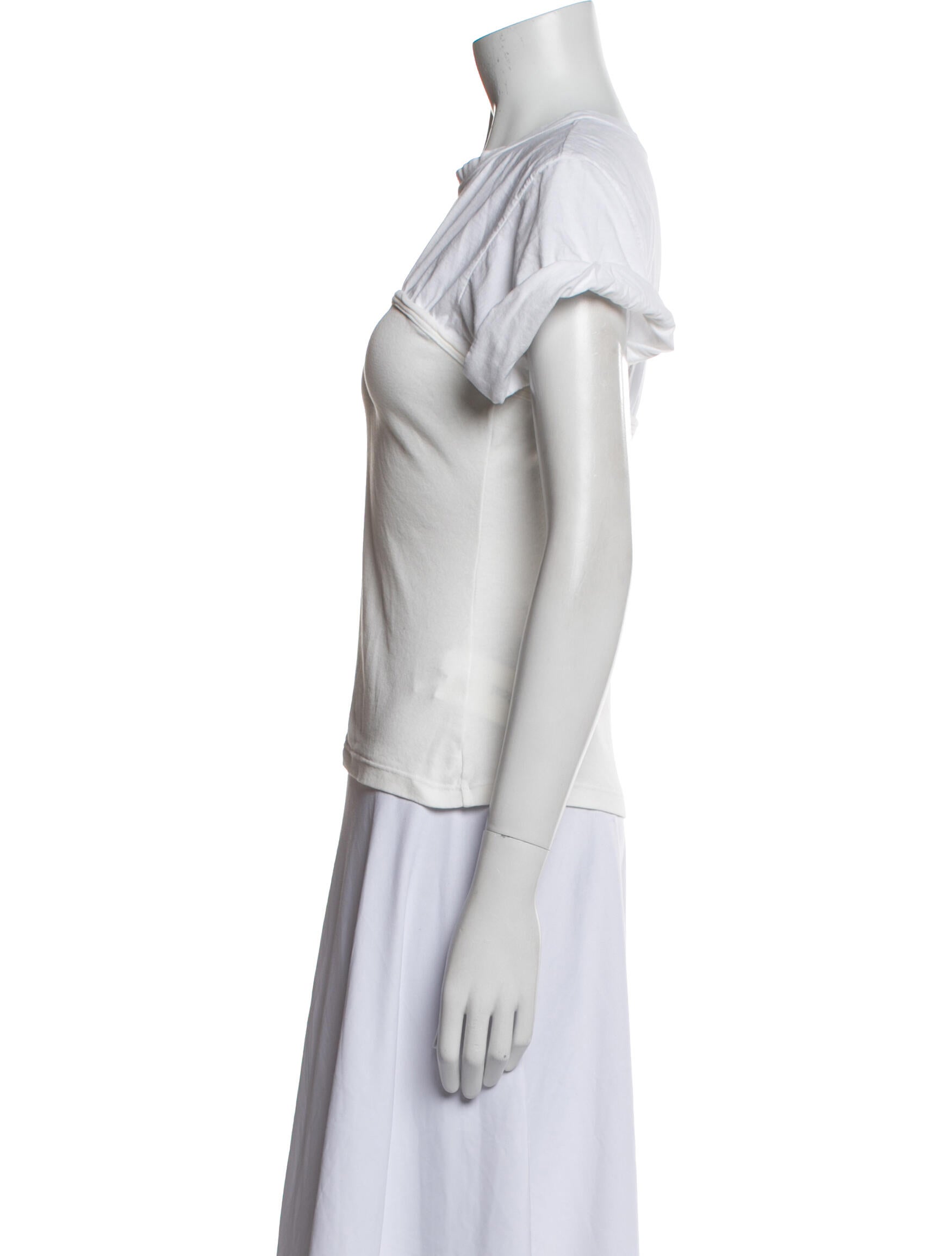 A.L.C. Bateau Neckline Short Sleeve Top