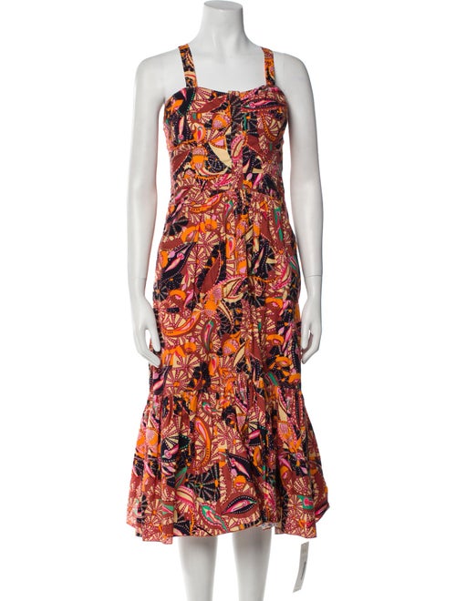A.L.C. Printed Midi Length Dress