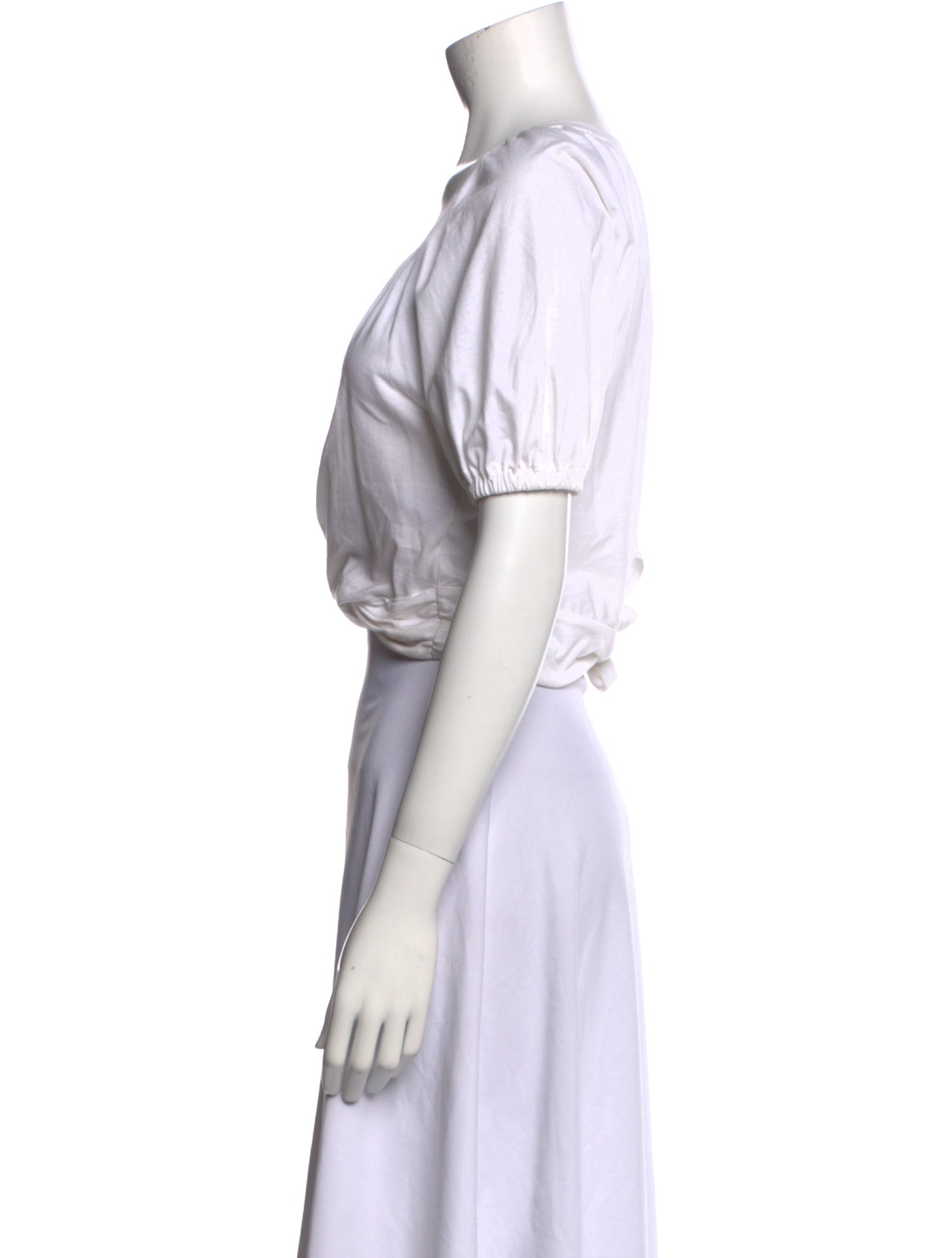 A.L.C. Scoop Neck Short Sleeve Crop Top