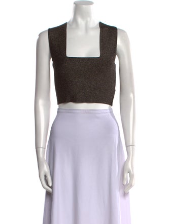 A.L.C. Square Neckline Sleeveless Crop Top