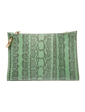 A.L.C. Embossed Leather Clutch