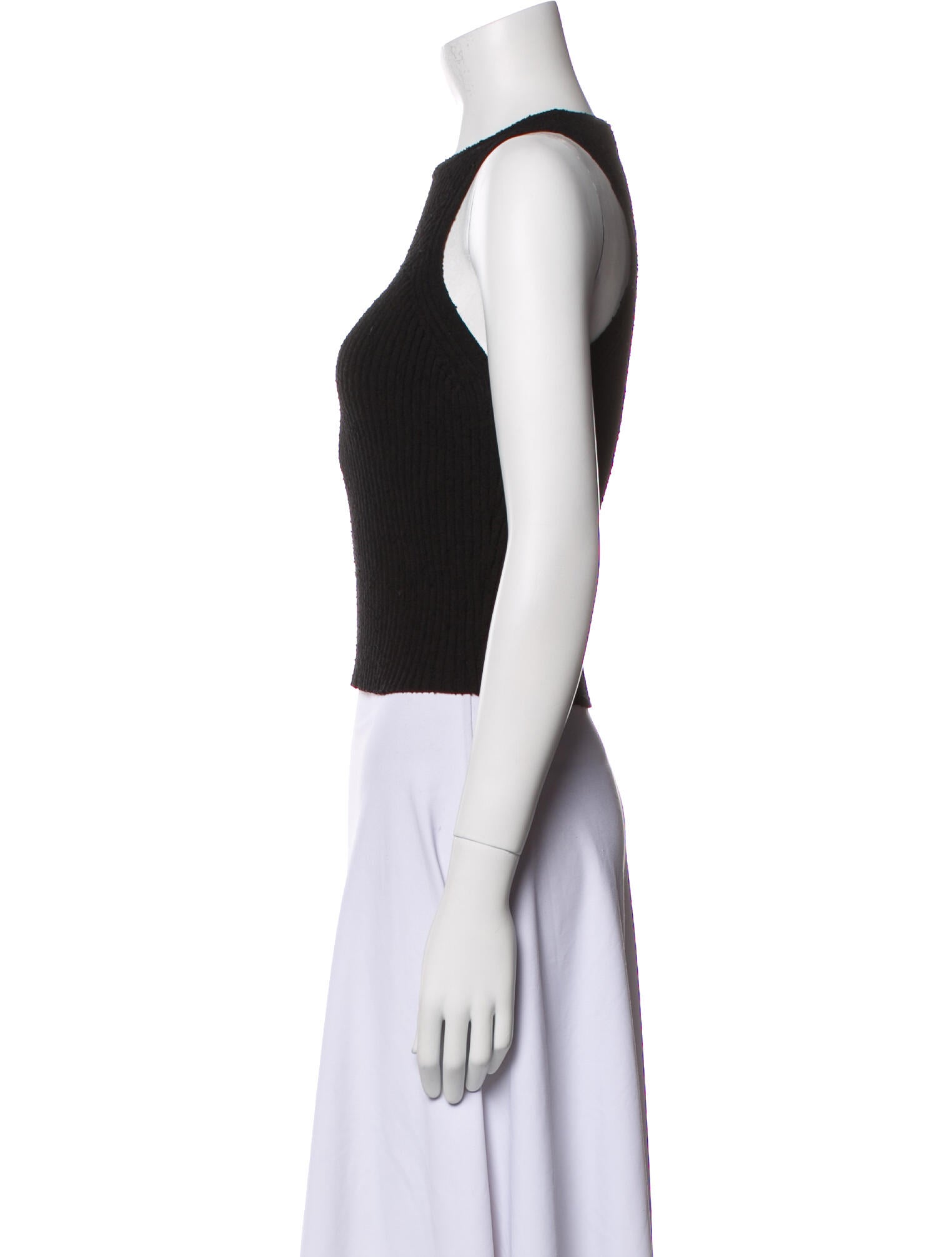 A.L.C. Crew Neck Sleeveless Crop Top