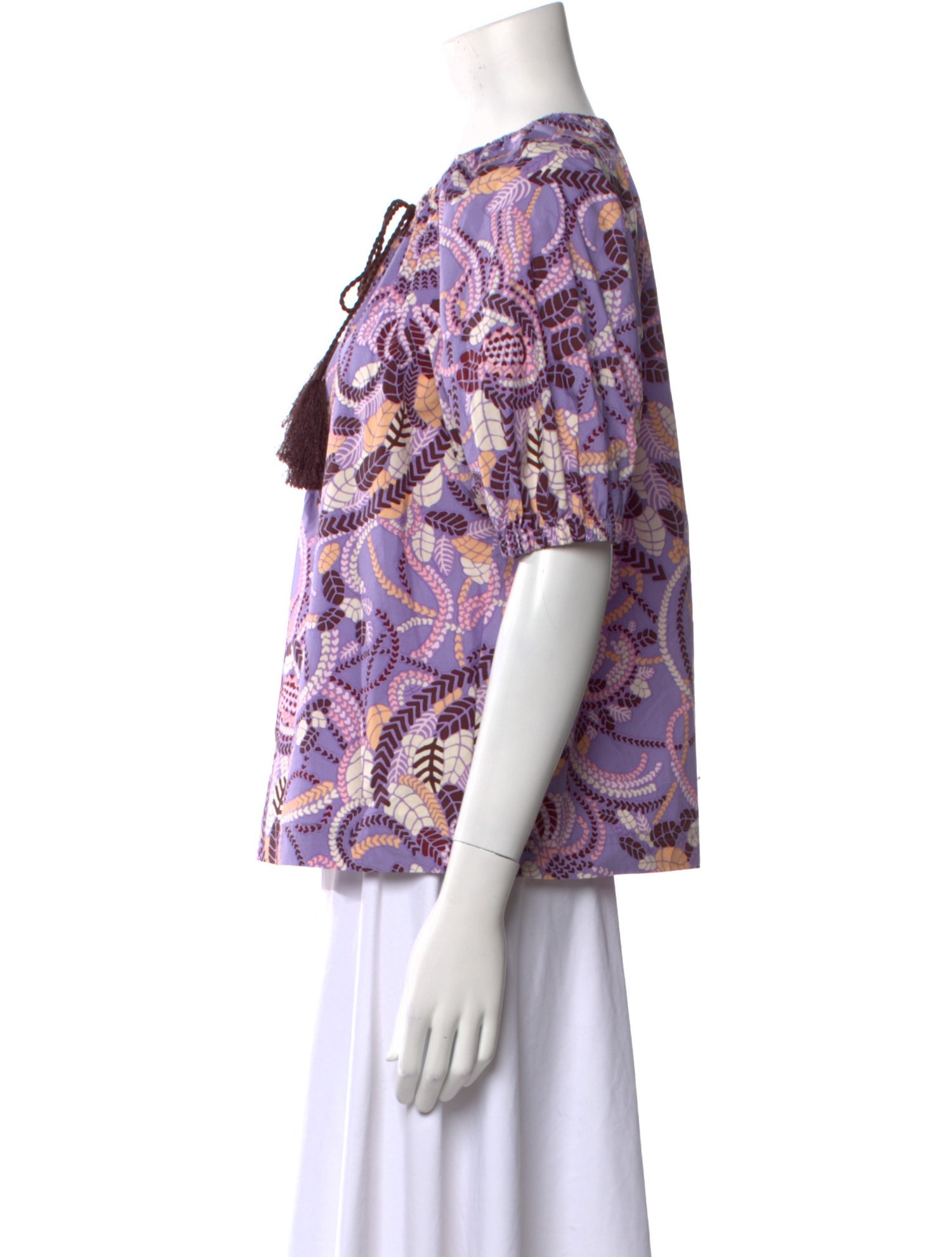 A.L.C. Printed Crew Neck Blouse w/ Tags