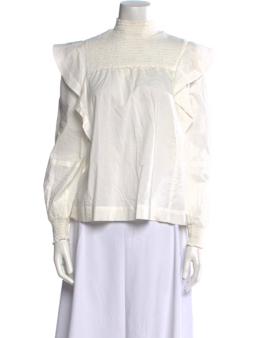 A.L.C. Mock Neck Long Sleeve Blouse