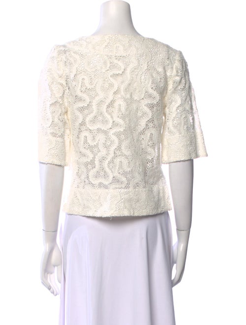 A.L.C. Lace Pattern V-Neck Crop Top