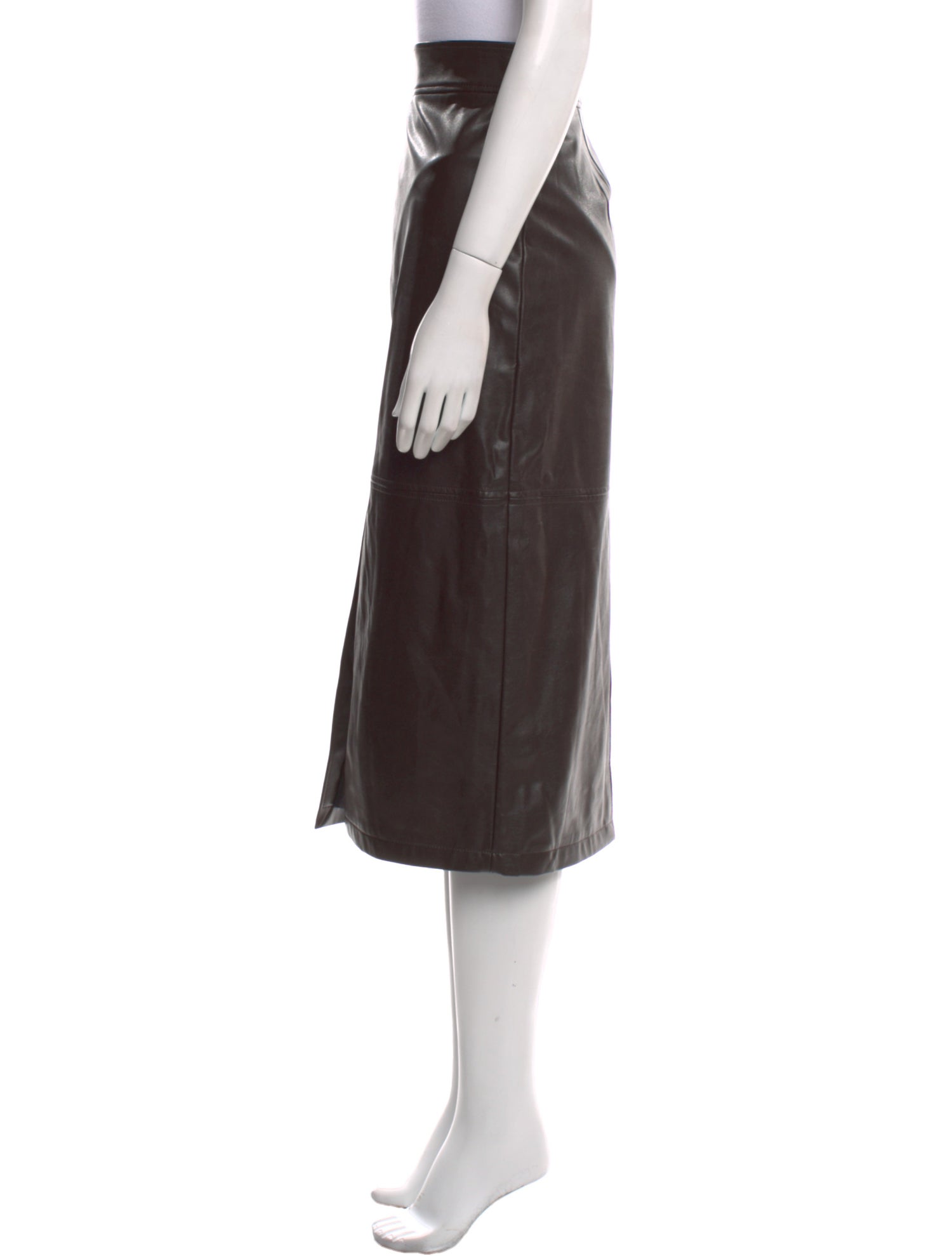 A.L.C. Faux Leather Midi Length Skirt