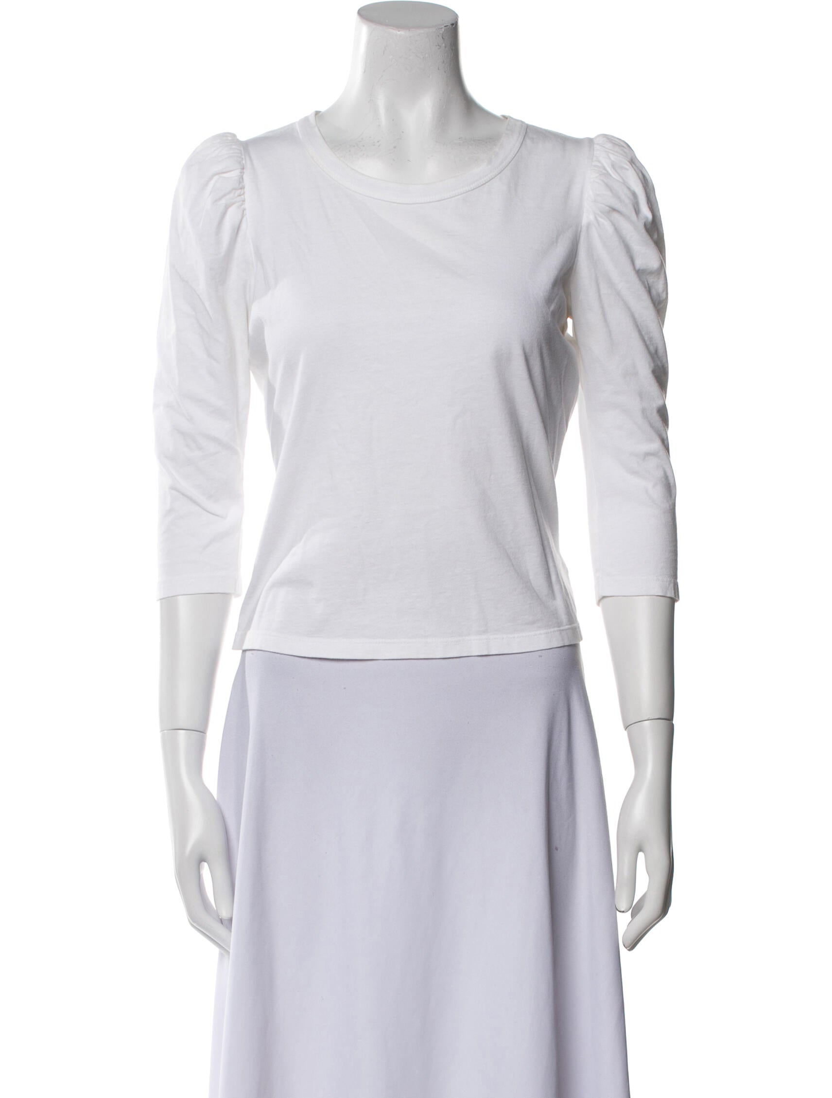 A.L.C. Scoop Neck Three-Quarter Sleeve Top