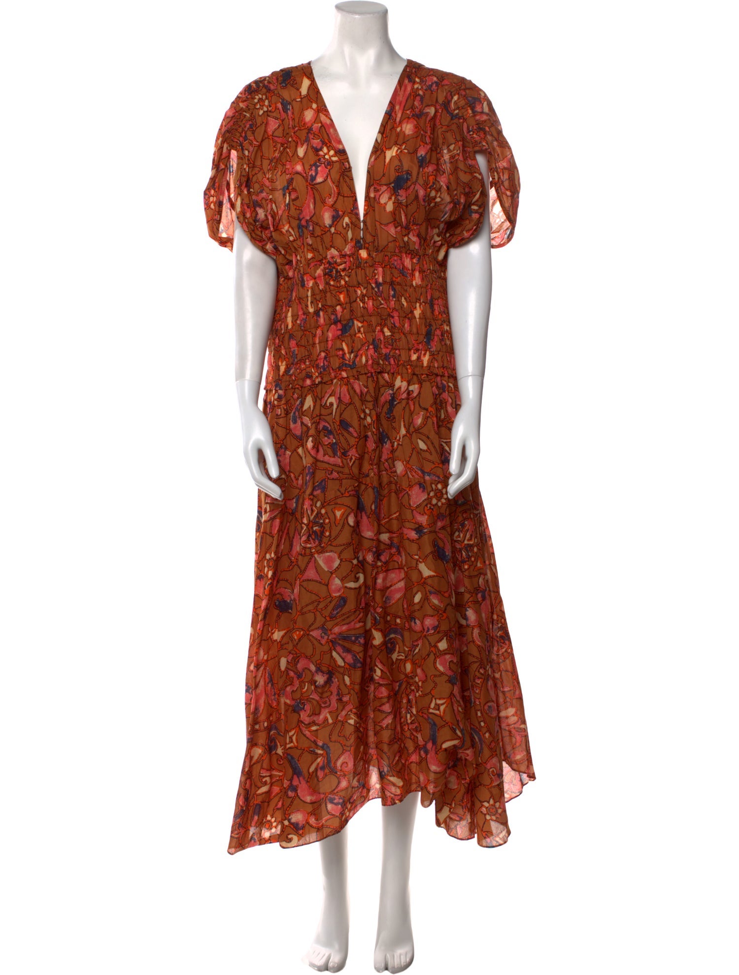 A.L.C. Floral Print Midi Length Dress