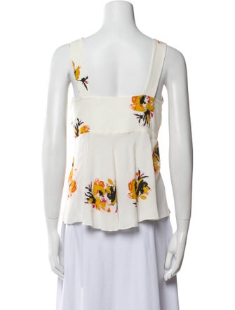 A.L.C. Silk Floral Print Blouse