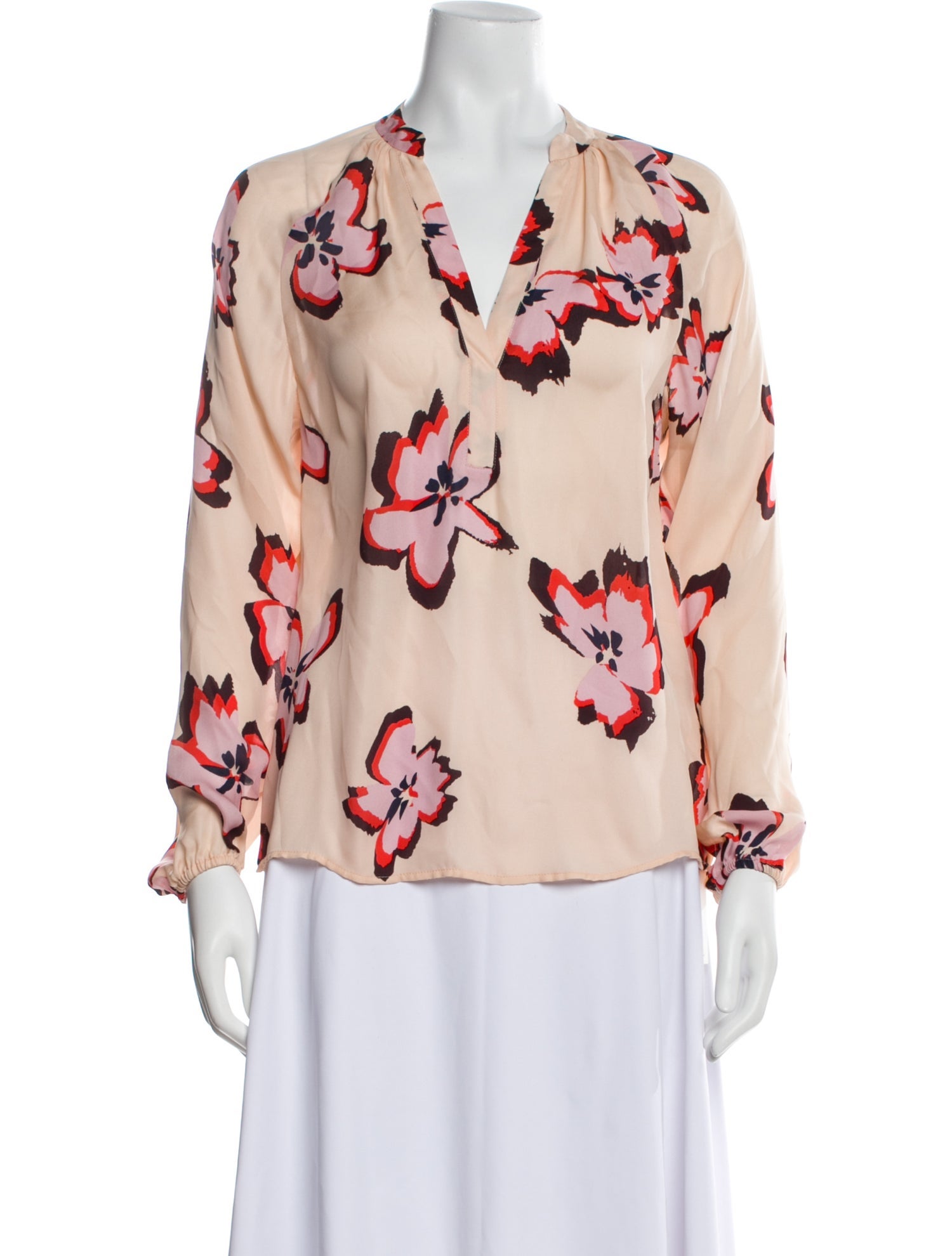 A.L.C. Silk Floral Print Blouse