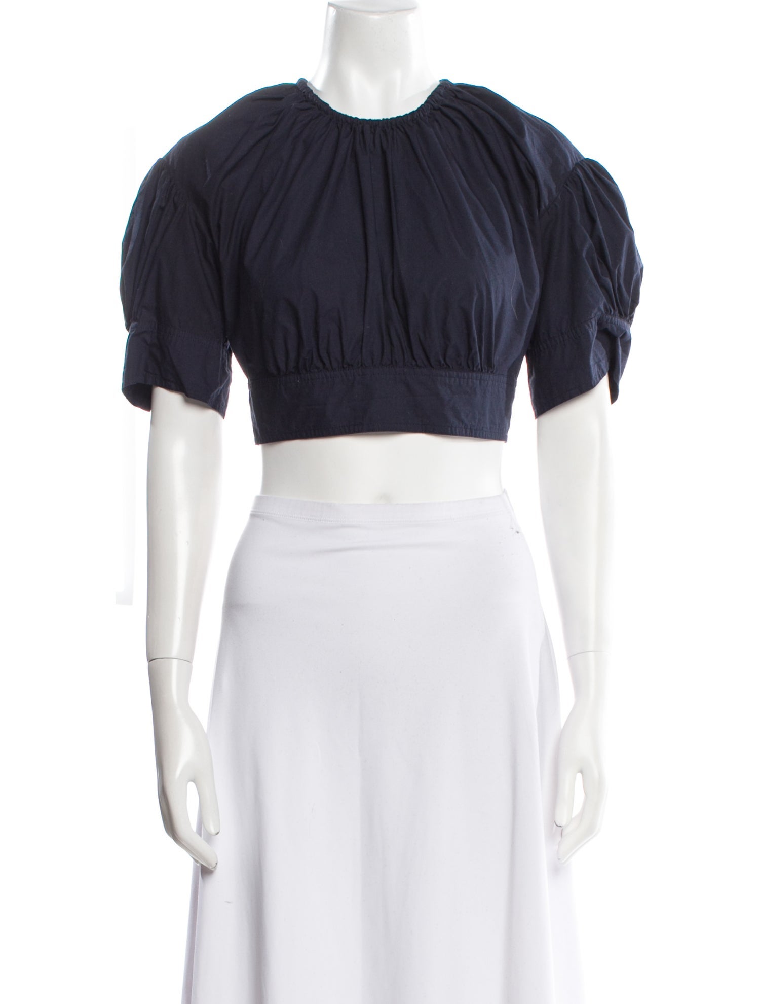 A.L.C. Crew Neck Short Sleeve Crop Top