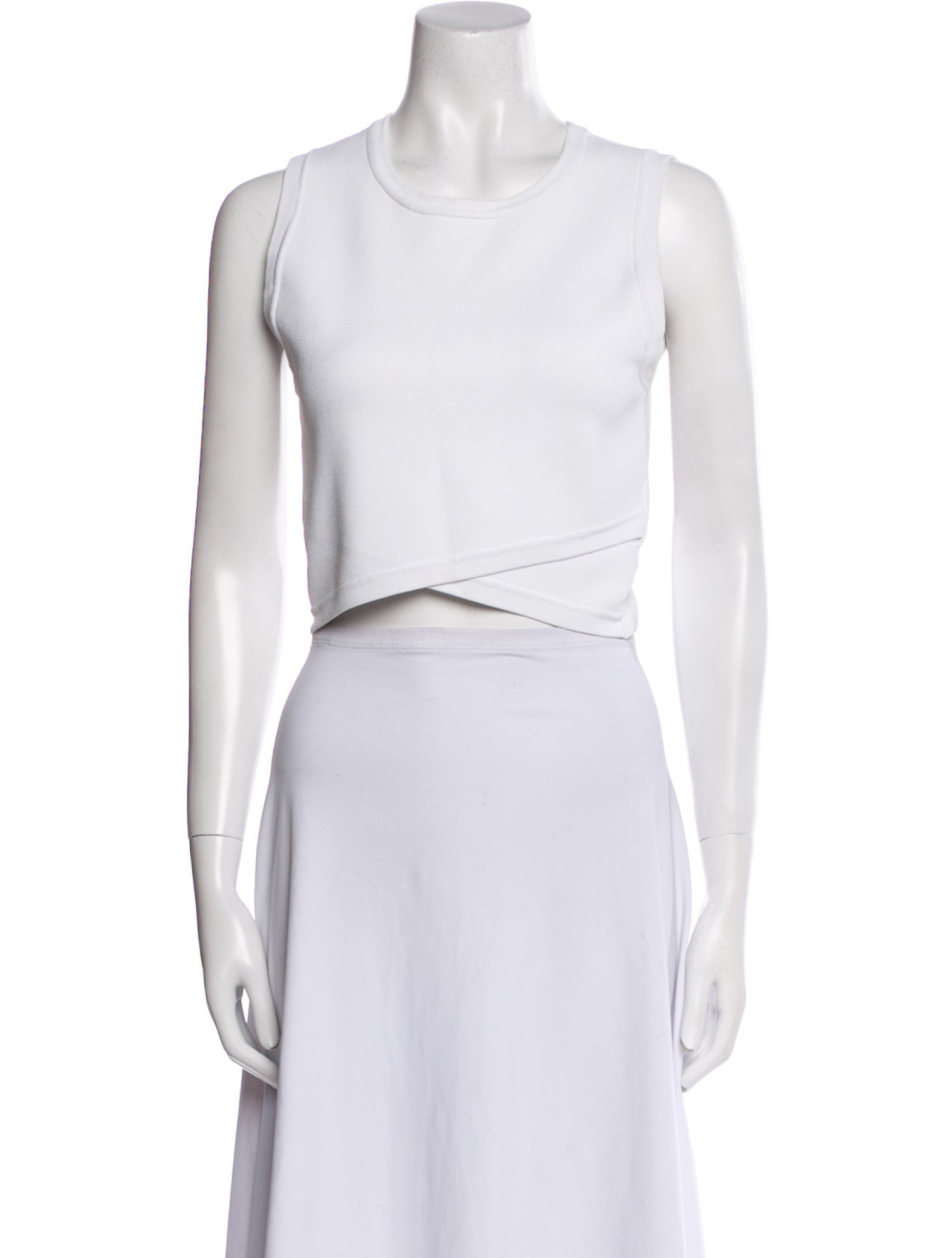 A.L.C. Crew Neck Sleeveless Crop Top