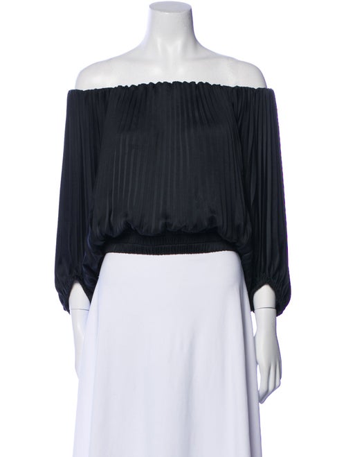 A.L.C. Off-The-Shoulder Three-Quarter Sleeve Crop Top