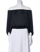 A.L.C. Off-The-Shoulder Three-Quarter Sleeve Crop Top