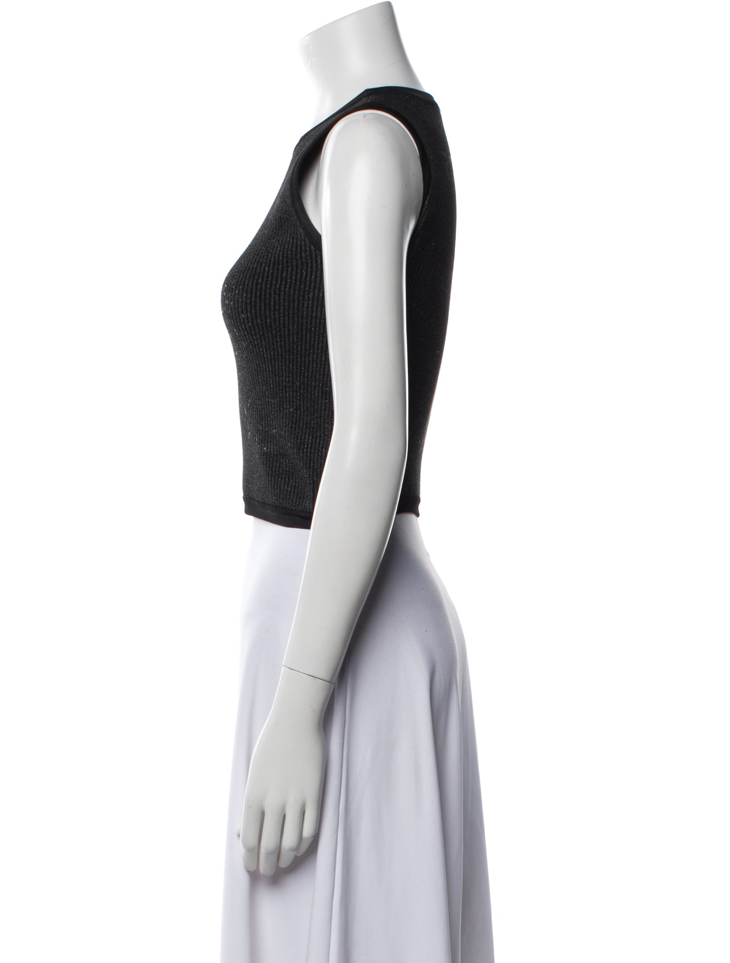 A.L.C. Crew Neck Sleeveless Crop Top