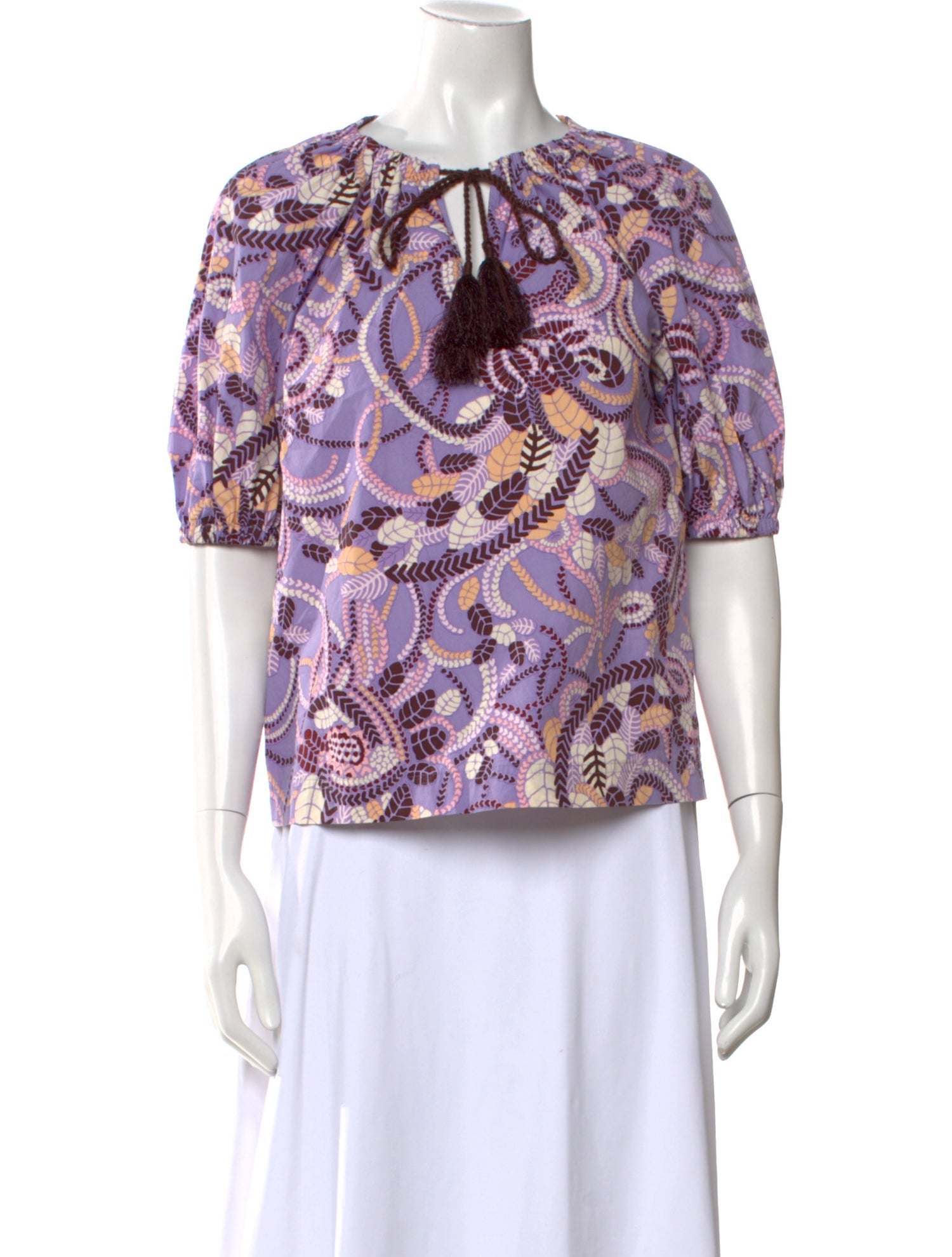 A.L.C. Paisley Print Crew Neck Blouse