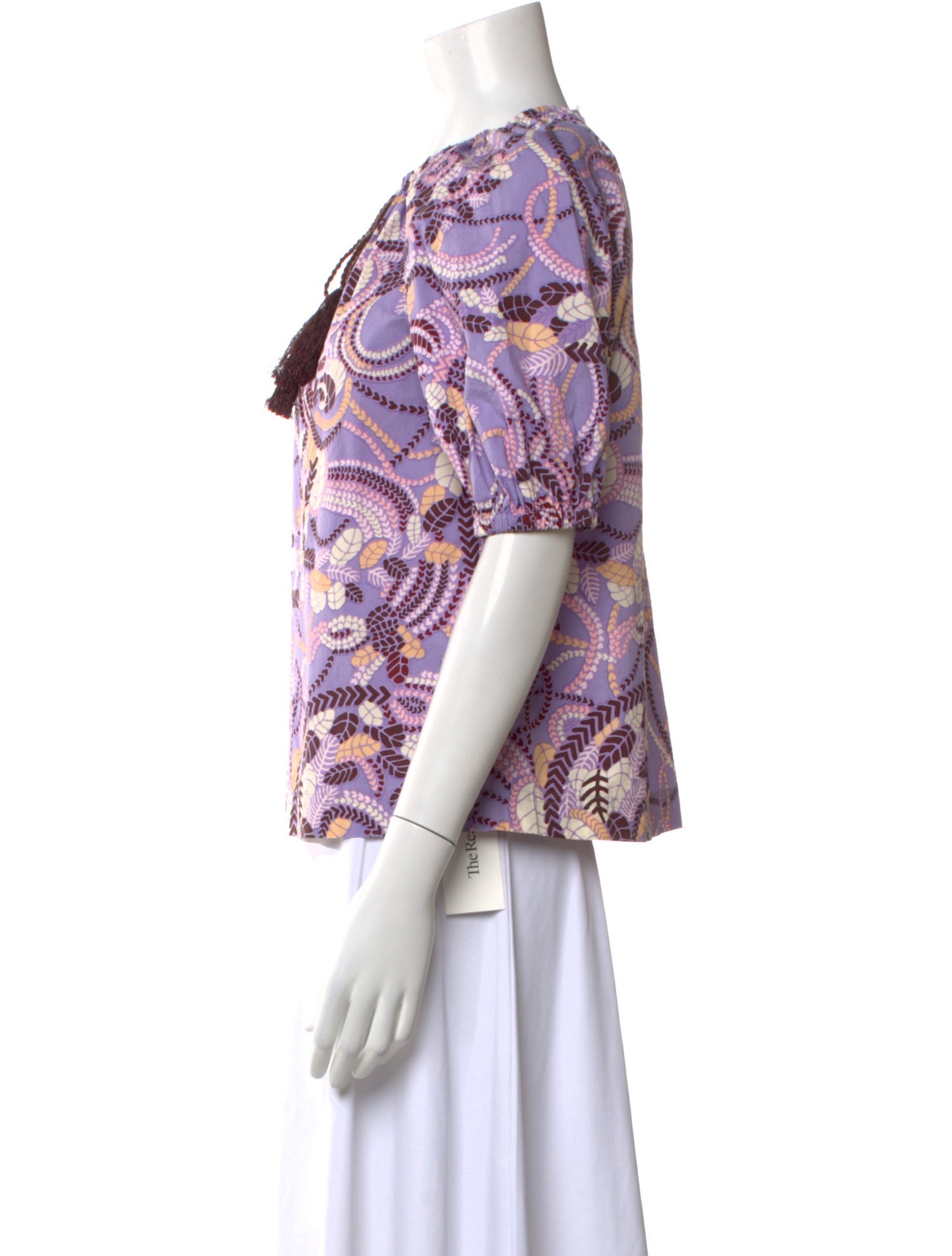 A.L.C. Paisley Print Crew Neck Blouse